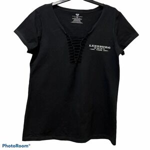 Vance Biker Wear Laced Front T-Shirt